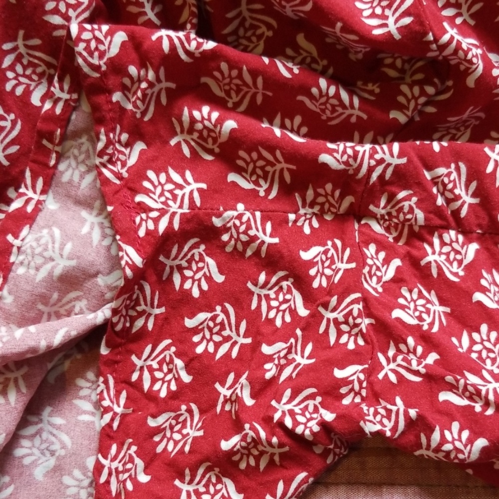 Floral print Red Drawstring Shorts - Picture 6 of 6